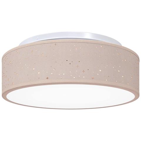Lampade da soffitto con paralume stellato Tortora Ø 38 cm Tessuto E27 - Foto 1