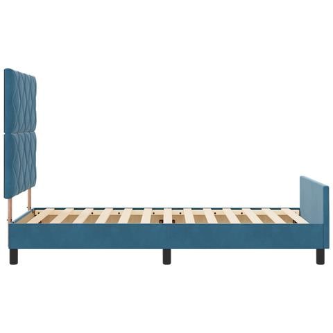 Letto Blu Scuro 90x200 cm in Velluto - Foto 9
