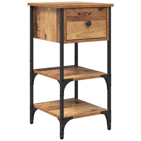 Comodino Legno Vecchio 34x36x70 cm Legno ingegnerizzato - Foto 1