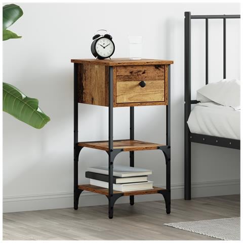 Comodino Legno Vecchio 34x36x70 cm Legno ingegnerizzato - Foto 2