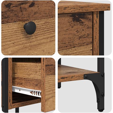 Comodino Legno Vecchio 34x36x70 cm Legno ingegnerizzato - Foto 9