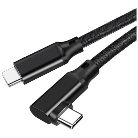 Cavo Dati Type-c Vr Ad Angolo Intrecciato: Trasmissione 4k E Usb 3.2 Per Oculus Quest 2 3 M - Foto 2