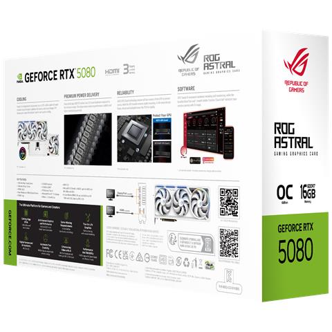 ROG Astral RTX 5080 O16G White 16GB GDDR7 PCI Express 5.0 - Foto 2
