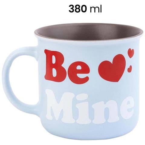 Tazza In Ceramica Da 380 Ml Collezione Purrfect Love Solida Lavabile In Lavastoviglie, Blu / Marrone - Foto 2