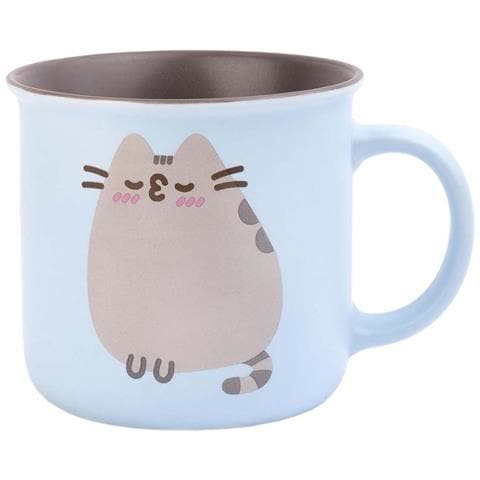 Tazza In Ceramica Da 380 Ml Collezione Purrfect Love Solida Lavabile In Lavastoviglie, Blu / Marrone - Foto 1