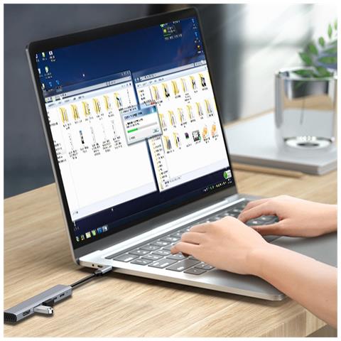 Adattatore Multiporta Hub Usb-c 7-in-1 - Hdmi 4k, Pd 100w, Usb 3.0 5gbps, Compatibile Con Macbook, Huawei E Altro - Foto 6