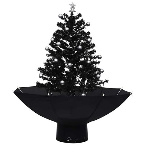 Lusso Casadino - Albero Di Natale Con Nevicata E Base Ad Ombrello Nero 75 Cm Pvc - Foto 1