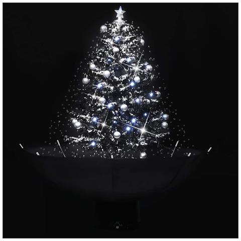 Lusso Casadino - Albero Di Natale Con Nevicata E Base Ad Ombrello Nero 75 Cm Pvc - Foto 2