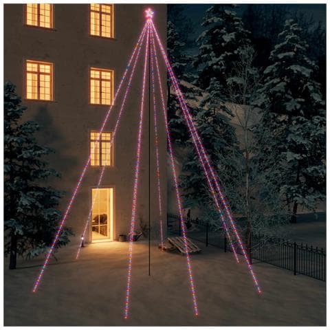 Lusso Casadino - Luci Per Albero Di Natale Interni Esterni 1300 Led Colorati 8 M - Foto 8