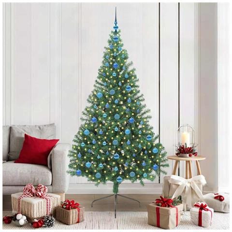 Albero di Natale artificiale con luci integrate Verde 210 cm - Foto 2