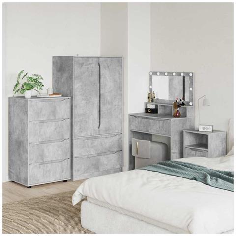 Armadi di Stoccaggio 2 pcs Grigio cemento 60 x 48 x 105 cm - Foto 2