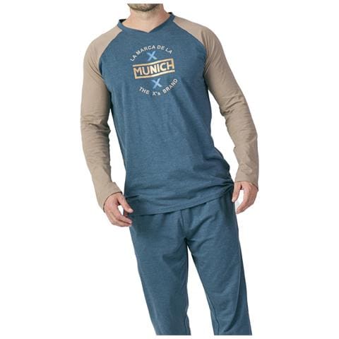 Pigiama A Maniche Lunghe Da Uomo Mu16 - Foto 2