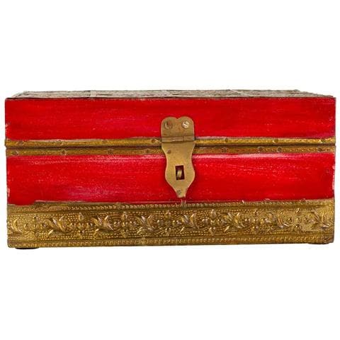 Portagioie In Legno E Metallo Rosso 20x11x9h - Foto 2