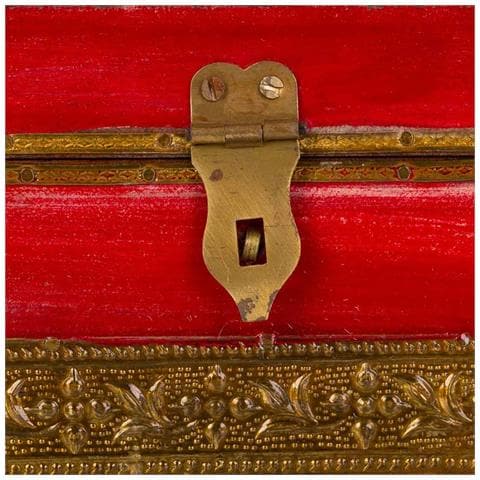 Portagioie In Legno E Metallo Rosso 20x11x9h - Foto 5