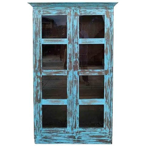 Vetrina Artigianale In Legno 100-110x40-45x170-180h Cm - Foto 2