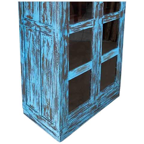 Vetrina Artigianale In Legno 100-110x40-45x170-180h Cm - Foto 7