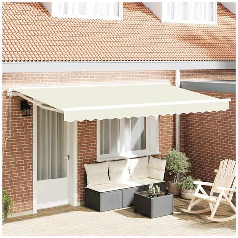 Tenda Retrattile Crema 350 x 200 cm Poliestere e Metallo - Foto 2