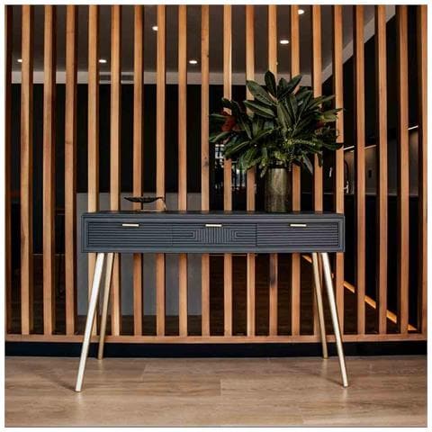 Mobile Da Ingresso In Legno Grigio Scuro 120x41x78h - Foto 2