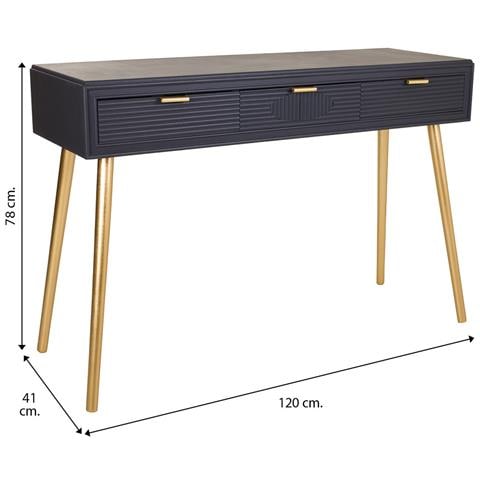 Mobile Da Ingresso In Legno Grigio Scuro 120x41x78h - Foto 8