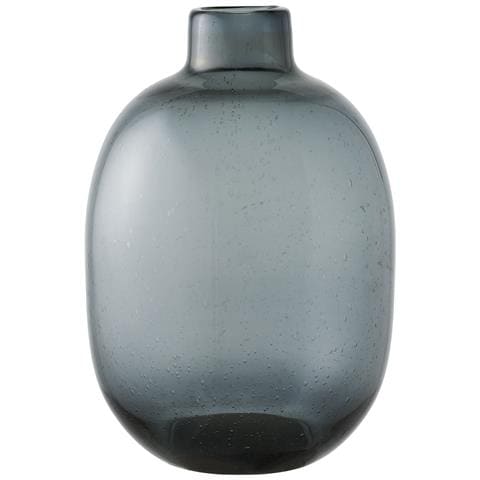 Vaso In Vetro Nero Fumé Ø23x35 Cm - Foto 1