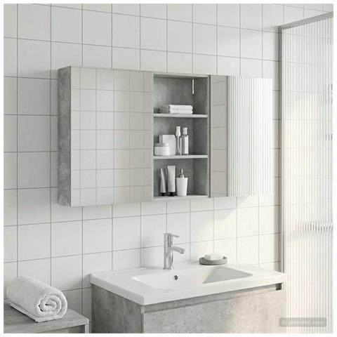 Set di Armadi da Bagno con lo scaffale 3 pcs 140 x 14,5 x 70 cm - Foto 2