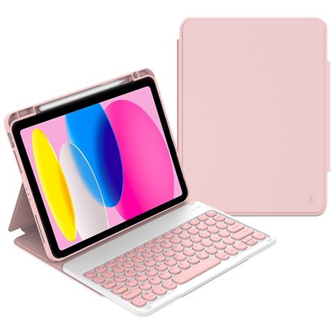 Custodia con Tastiera per Apple iPad Pro 11 - Pelle, Rosa - Foto 1