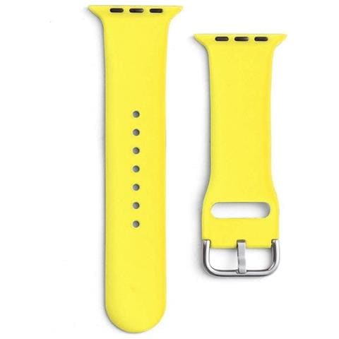 Cinturino In Silicone Aps Cinturino In Silicone Per Orologi 9 / 8 / 7 / 6 / 5 / 4 / 3 / 2 / Se (41 / 40 / 38 Mm) Bracciale Per Orologio Di Colore Giallo - Foto 7