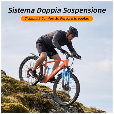Bicicletta Elettrica 26" GT900 Shimano 21 Velocità Batteria 36V13Ah 250W 25KM /H 30-60km Display LCD con Sblocco NFC City E-Bike - Foto 6