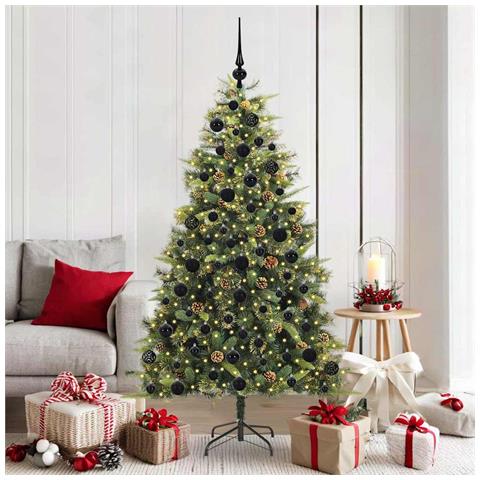 Albero di Natale artificiale pieghevole con coni Verde 180 cm - Foto 2