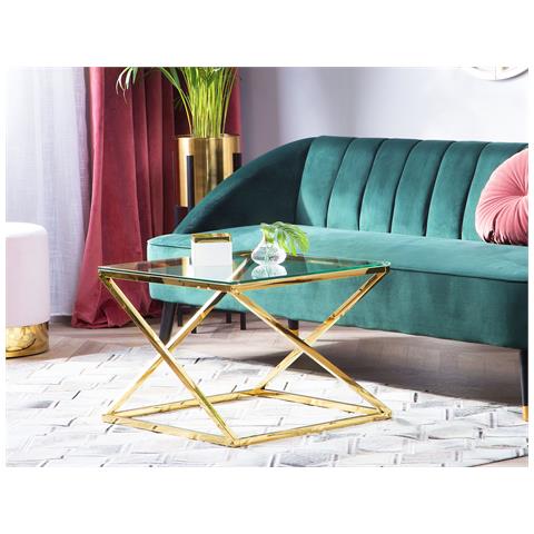 Tavolino In Vetro Color Oro Beverly - Foto 17