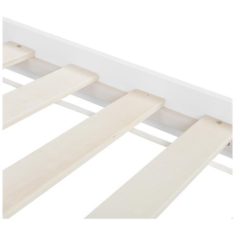 Letto Matrimoniale In Legno Bianco 160x200cm Vannes - Foto 17