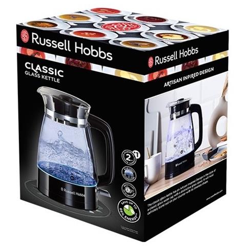 Bollitore Elettrico Capacità 1.7 Litri Potenza 2400 Watt Colore Nero / Trasparente - Foto 5