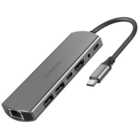 Docking Station Universale per Notebook MD-C314 USB 3.2 / HDMI / RJ-45 Alluminio + Power Delivery 100W  - Foto 1
