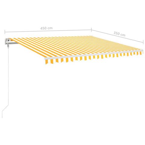 Tenda Automatica con Sensore Vento LED 450x350 cm Gialla Bianca - Foto 8