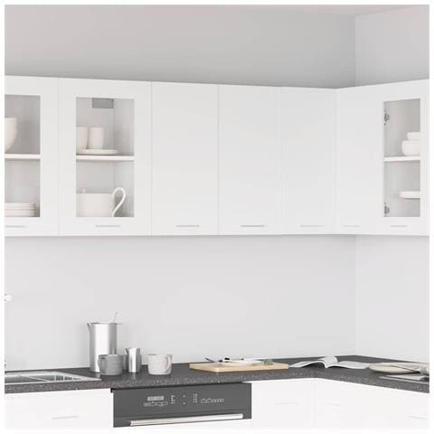 Mobile Pensile “Lyon” Bianco 60x31x60 cm in Legno Multistrato - Foto 1