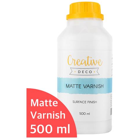 Vernice Finale Opaca Acrilica | Bottiglia 500 Ml Base D'acqua | Finitura Trasparente Per Legno Carta Compensato | Uso Interno Ed Esterno | Perfetta Per Decoupage Bricolage Artigianato - Foto 1