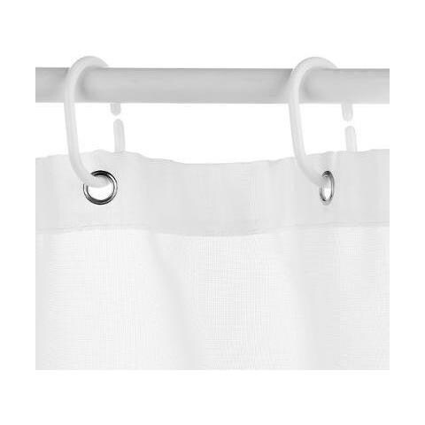 Tenda Doccia Con Poliestere, 180 X 200 Cm, Colore Bianco - Foto 2