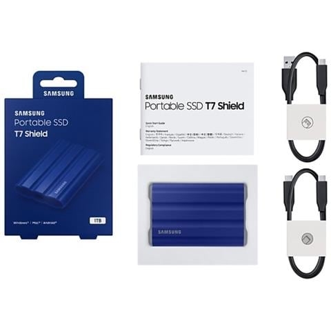 MU-PE1T0R SSD Serie T7 Shield 1TB con Interfaccia USB 3.2 Gen. 2 (10 Gbps) Blu - Foto 6