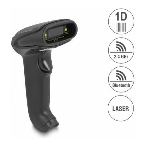 90564 Lettore Di Codici A Barre Lettore Di Codici A Barre Portatile 1d Laser Nero - Foto 2
