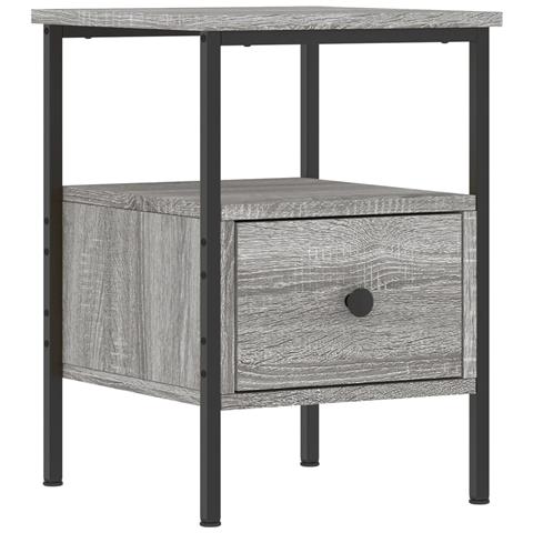 Comodino Grigio Sonoma 34x36x50 Cm In Legno Multistrato - Foto 1