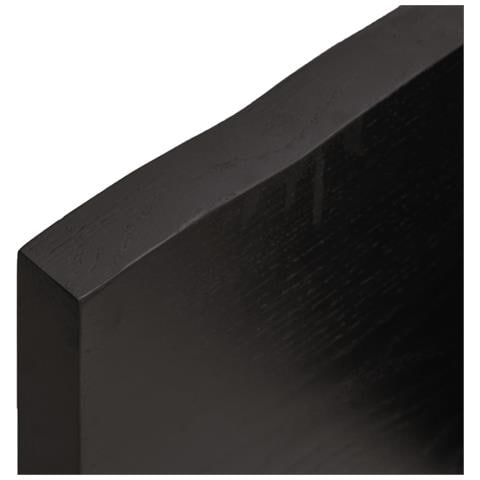 Piano Bagno Marrone Scuro 120x60x (2-4) cm Legno Trattato - Foto 2
