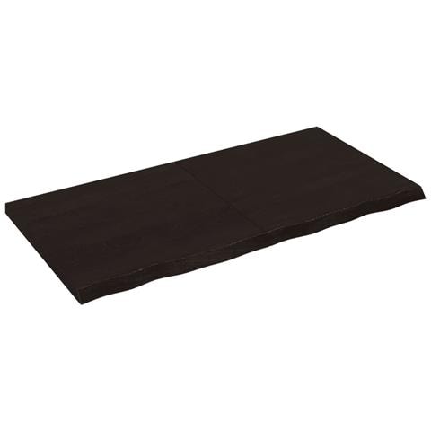 Piano Bagno Marrone Scuro 120x60x (2-4) cm Legno Trattato - Foto 1