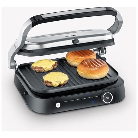 Griglia a contatto Colore Nero Argento Kg 2395 Potenza 2000 W - Foto 2