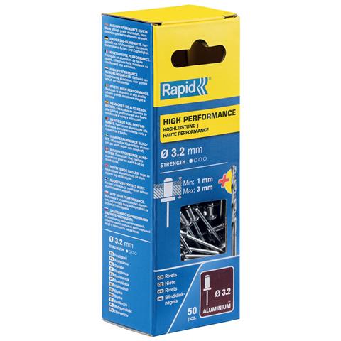 Rivetto Rapid 5001528 Punta Da Trapano Ø 3,2 X 6 Mm Alluminio (50 Unità) - Foto 5