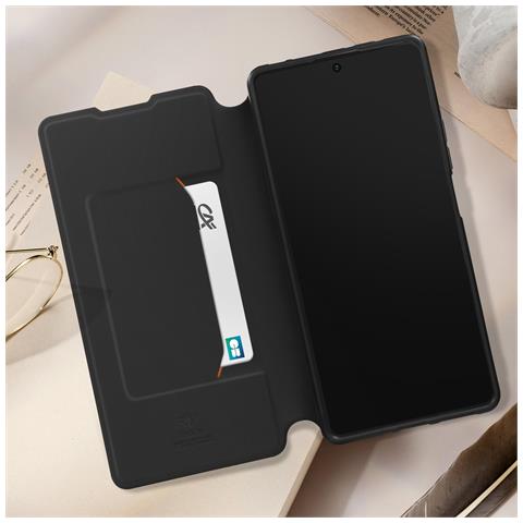 Custodia Per Xiaomi Redmi Note 13 Pro 4g Portacarte Sottile E Leggera, Nero - Foto 2