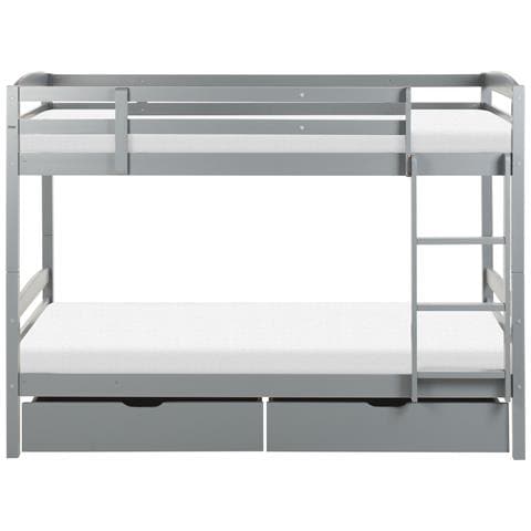 Letto A Castello Con Contenitore Legno Grigio 90 X 200 Cm Regat - Foto 2