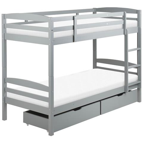 Letto A Castello Con Contenitore Legno Grigio 90 X 200 Cm Regat - Foto 6