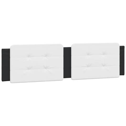 Cuscino Testiera Nero E Bianco 200 Cm In Similpelle - Foto 2