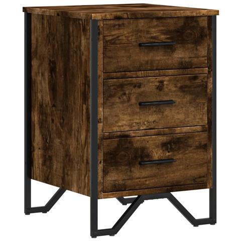 Comodino Rovere Fumo 40x41x60 Cm In Legno Multistrato - Foto 2