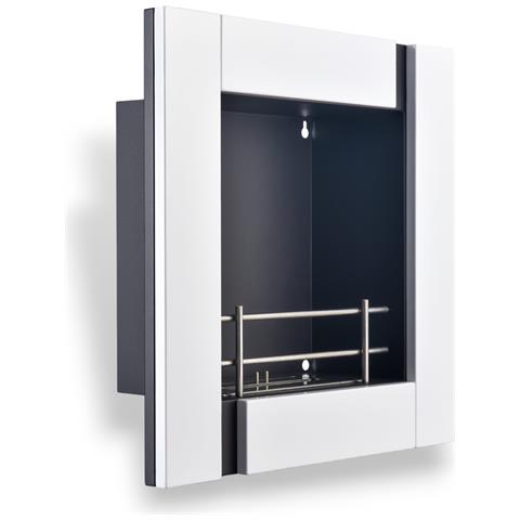 Camino A Bioetanolo 1,70 Kw A Sospensione Da Appendere Con Struttura In Legno Bianco Favignana - Foto 1